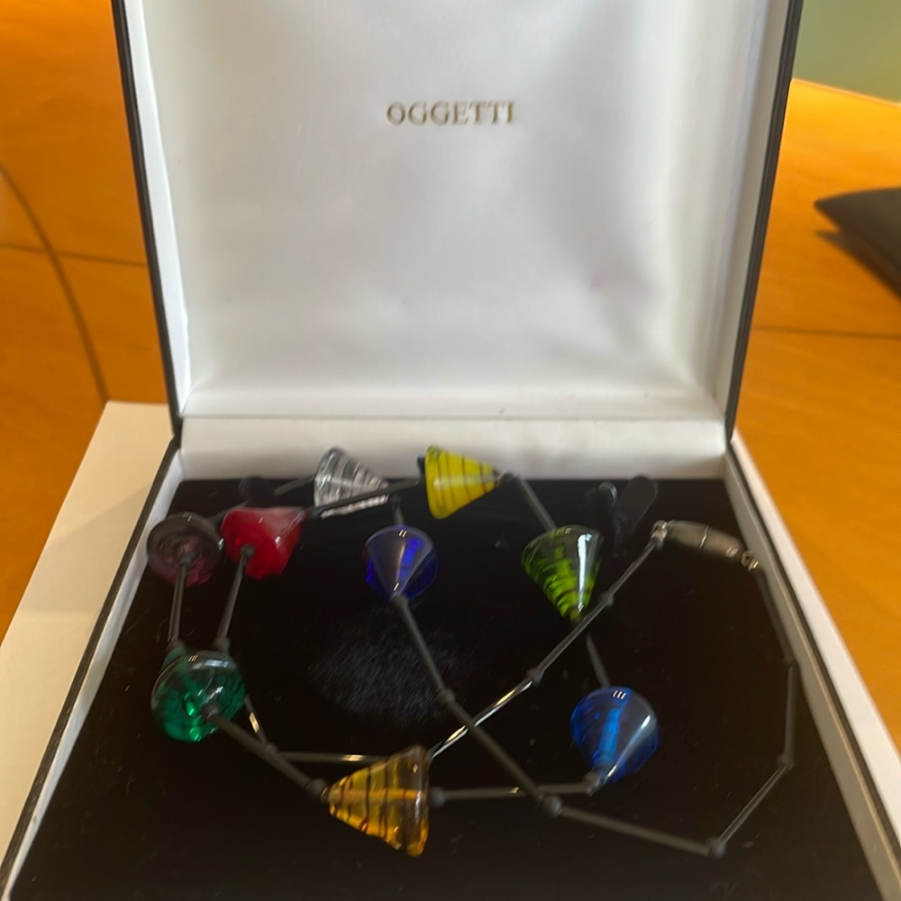 Vintage Murano glass bead necklace.